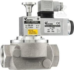 Zawór grzybkowy ZB-32 zawór grzybkowy, gwint 1 1/4", cewka 12V