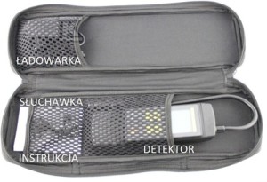 Futerał do detektora futerał do testo 316-2, mieści detektor, ładowarkę,