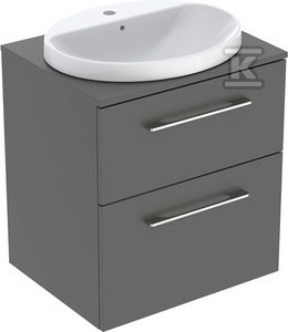 Zestaw szafki Selnova Square z blatem pod umywalkę, B59.1 cm,