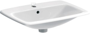 Umywalka Selnova Square wpuszczana w blat, B60 cm, H17 cm,