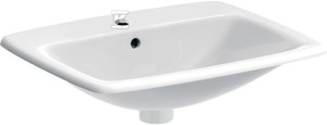 Umywalka Selnova Square wpuszczana w blat, B55 cm, H17 cm,