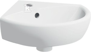 Umywalka kompaktowa Selnova narożna, B41.5 cm, H16.5 cm, T41 cm,