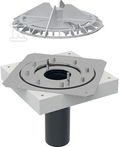 Wpust dachowy DN90 z kołnierzem mocującym, do folii dachowych, aluminiowa